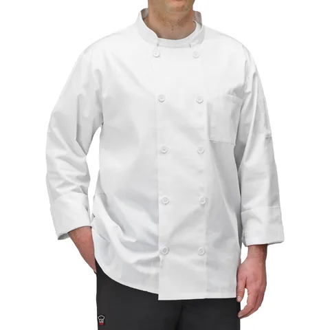 Winco UNF-5WXL Chef Jacket, Universal Fit, white, XL