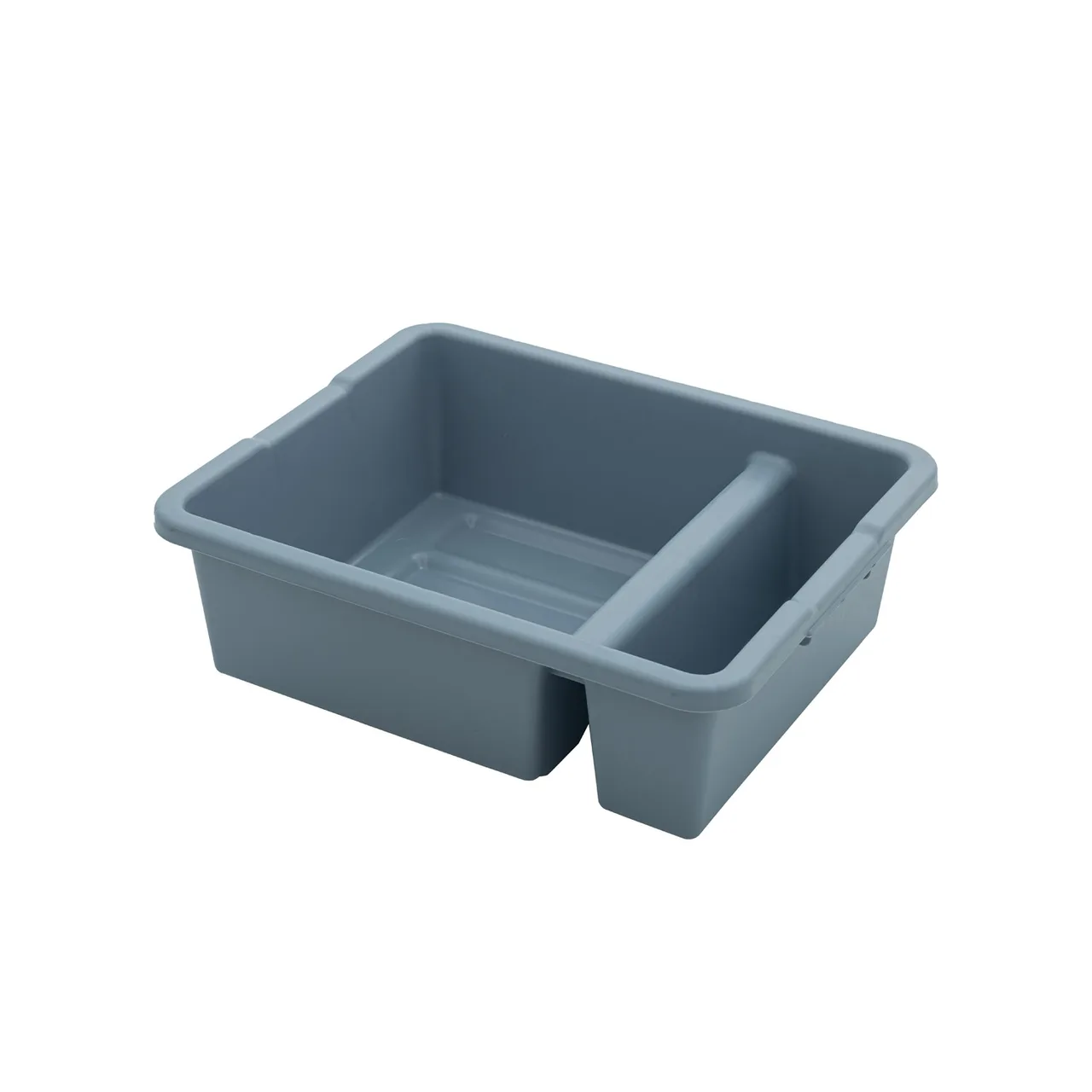 CAC China BTD2-7GRY Bus Box, 21.125" W x 16.75" D x 7" H, Divided, Gray