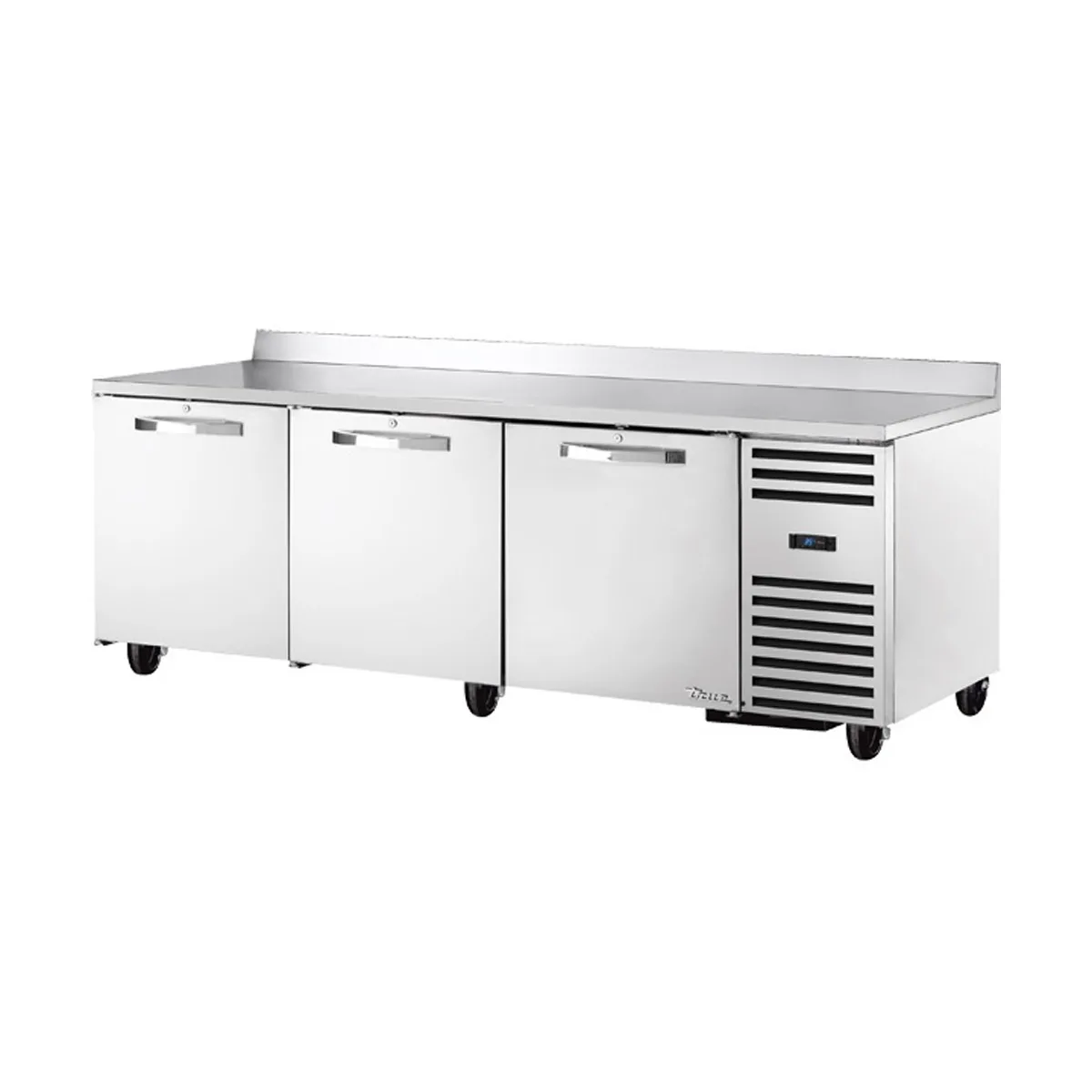 True TWT-93-HC~SPEC3 93" 3-Section Worktop Refrigerator w/ 3 Doors, Stainless Steel