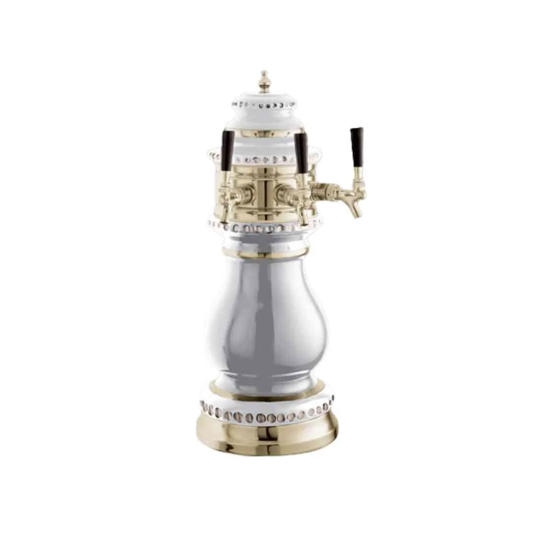 Perlick 4054WH3B Torino Draft Beer Dispensing Tower, 3 Faucets