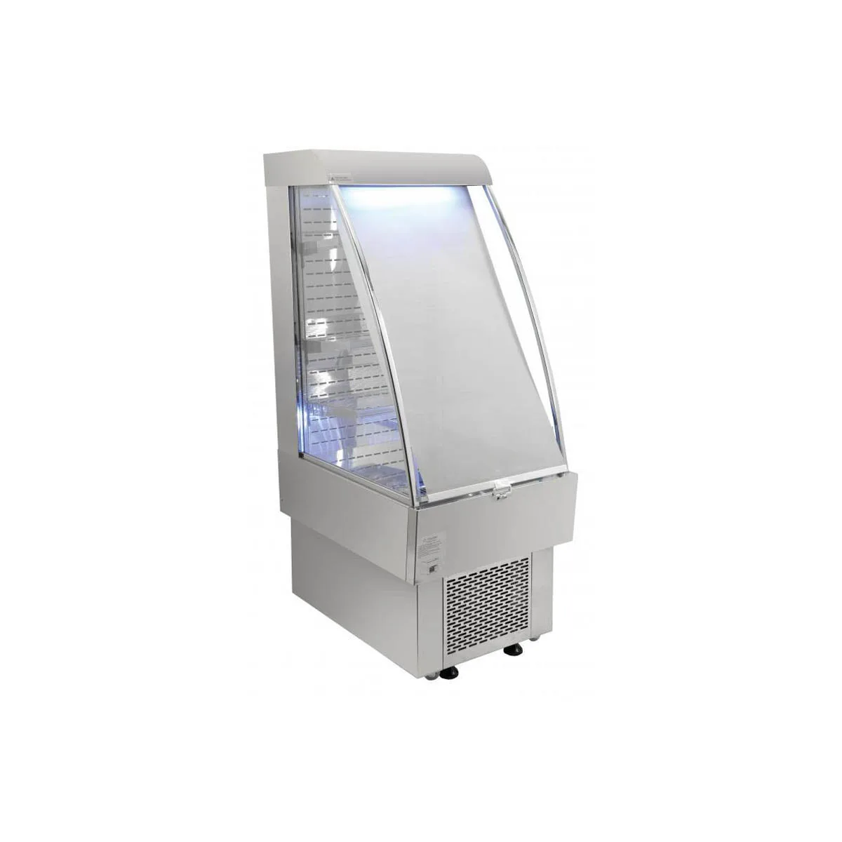 Omcan USA 40438 23" Vertical Open Air Merhandiser, Self-Contained, 3 Shelves, 8.12 cu ft.