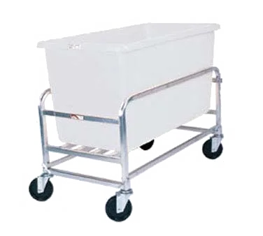 Winholt 30-8-SS-WH Bulk Goods Cart, 8 Bushel 500 lbs, Stainless Frame, White Poly Tub, 5" Swivel Casters, NSF