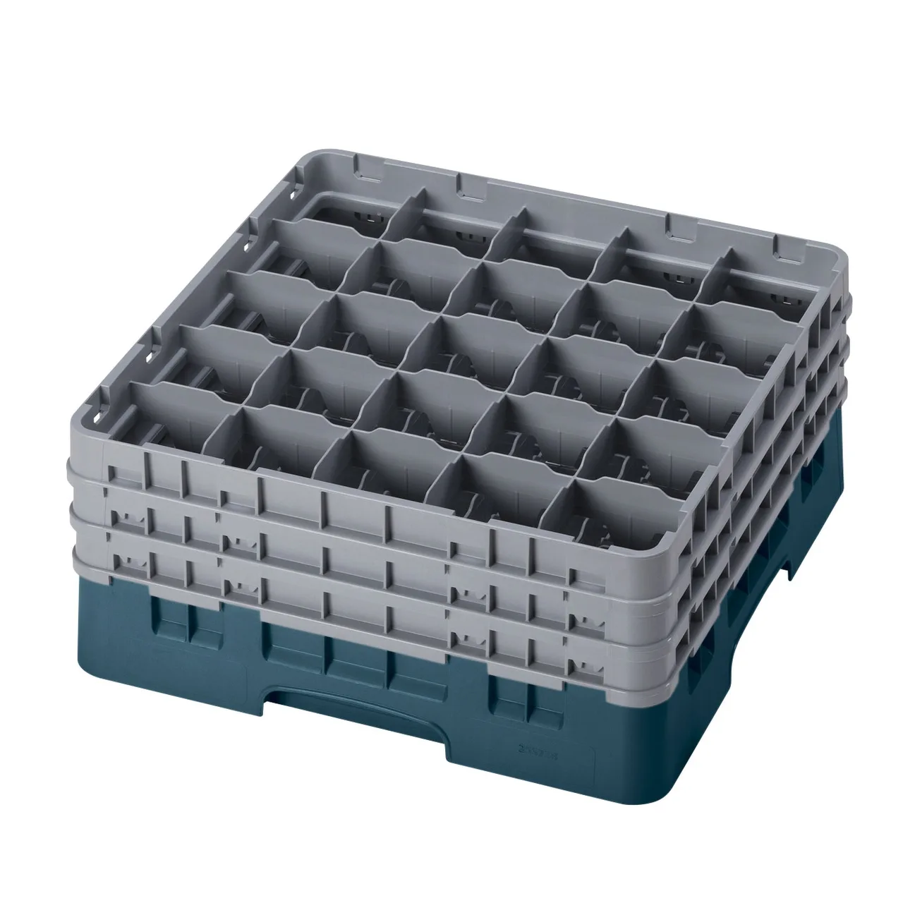 Cambro 25S738414 Camrack Glass Rack, Teal, Full Size, 19-3/4 x 19-3/4, 25 Compartments