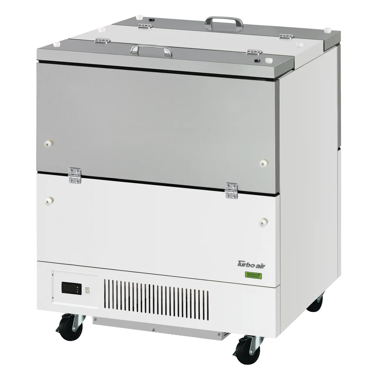 Turbo Air TMKC-34-2-WS-N6 34" Dual Sided Milk Cooler, Cold Wall, 8 Crates Capacity