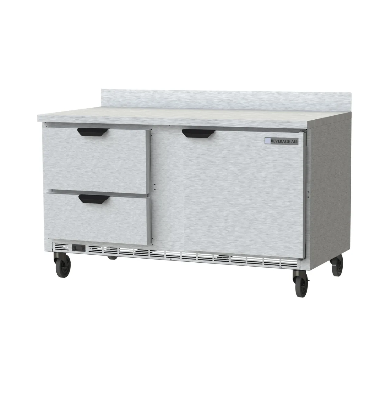 Beverage Air WTRD60AHC-2 60" 2-Section Worktop Refrigerator w/ 2 Drawers & 1 Door, 14.75 cu. ft.