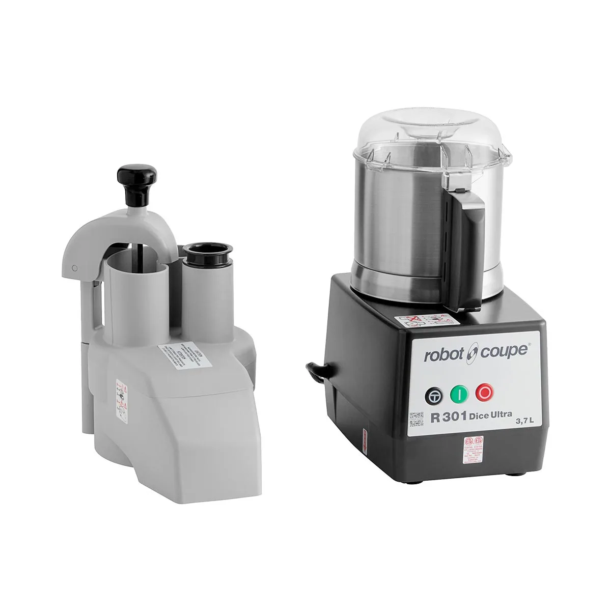 Robot Coupe R301UDICE Combination Food Processor, 3.7 L Stainless Steel Bowl, 2 hp, 1725 RPM