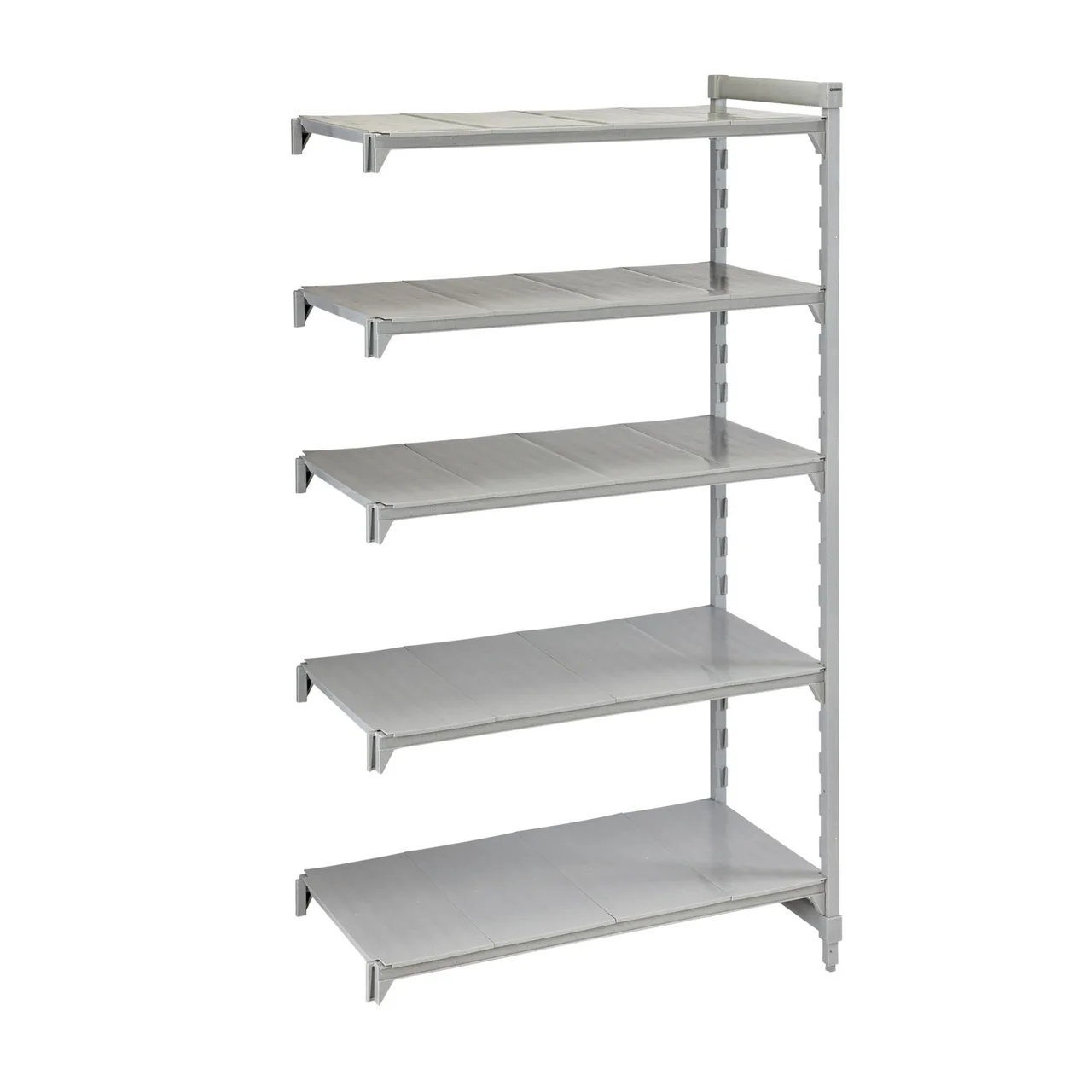 Cambro CPA216084S5PKG Camshelving® Premium 5-Shelf Solid Add On Shelving Unit - 21" x 60" x 84"