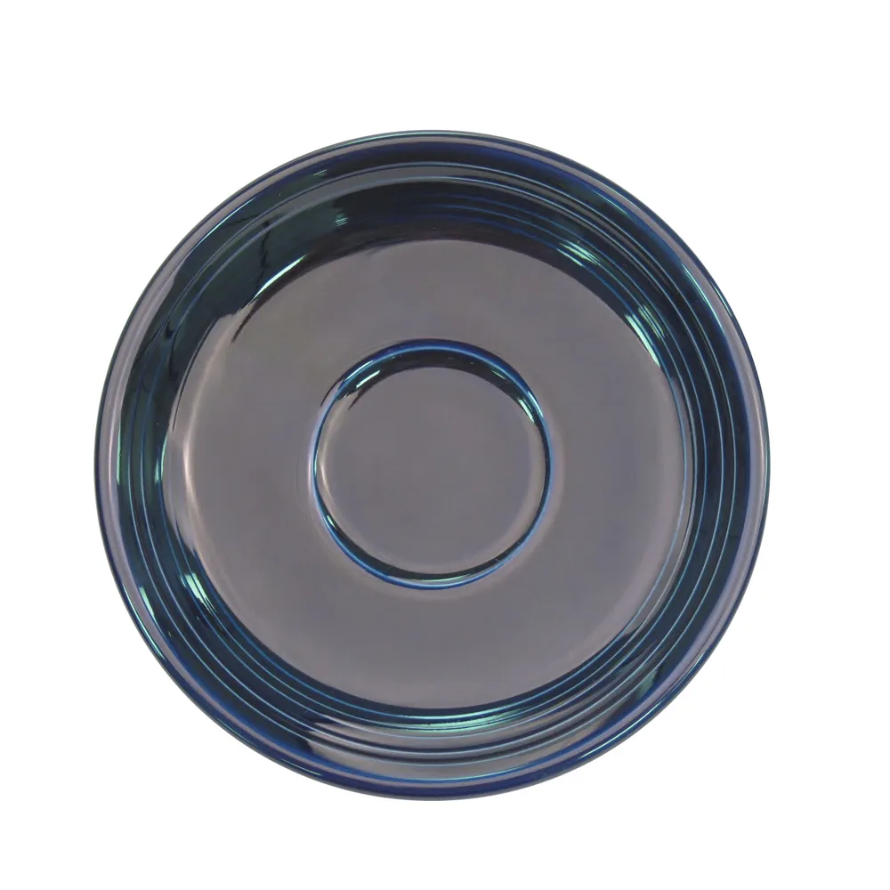 CAC China TG-2-CBU - Porcelain Saucer 6" Dia x 7/8" H, Cobalt Blue, Dishwasher Safe - 1 Dozen
