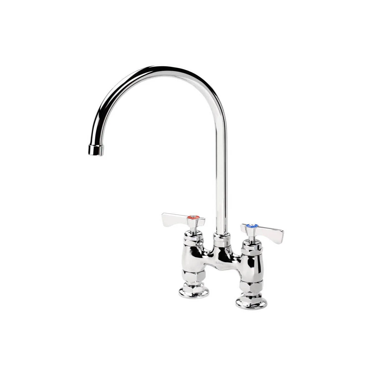 Krowne 15-402L Royal Series Low Lead Deck Mount Faucet w/ 4" Centers, 8.5" Gooseneck Spout