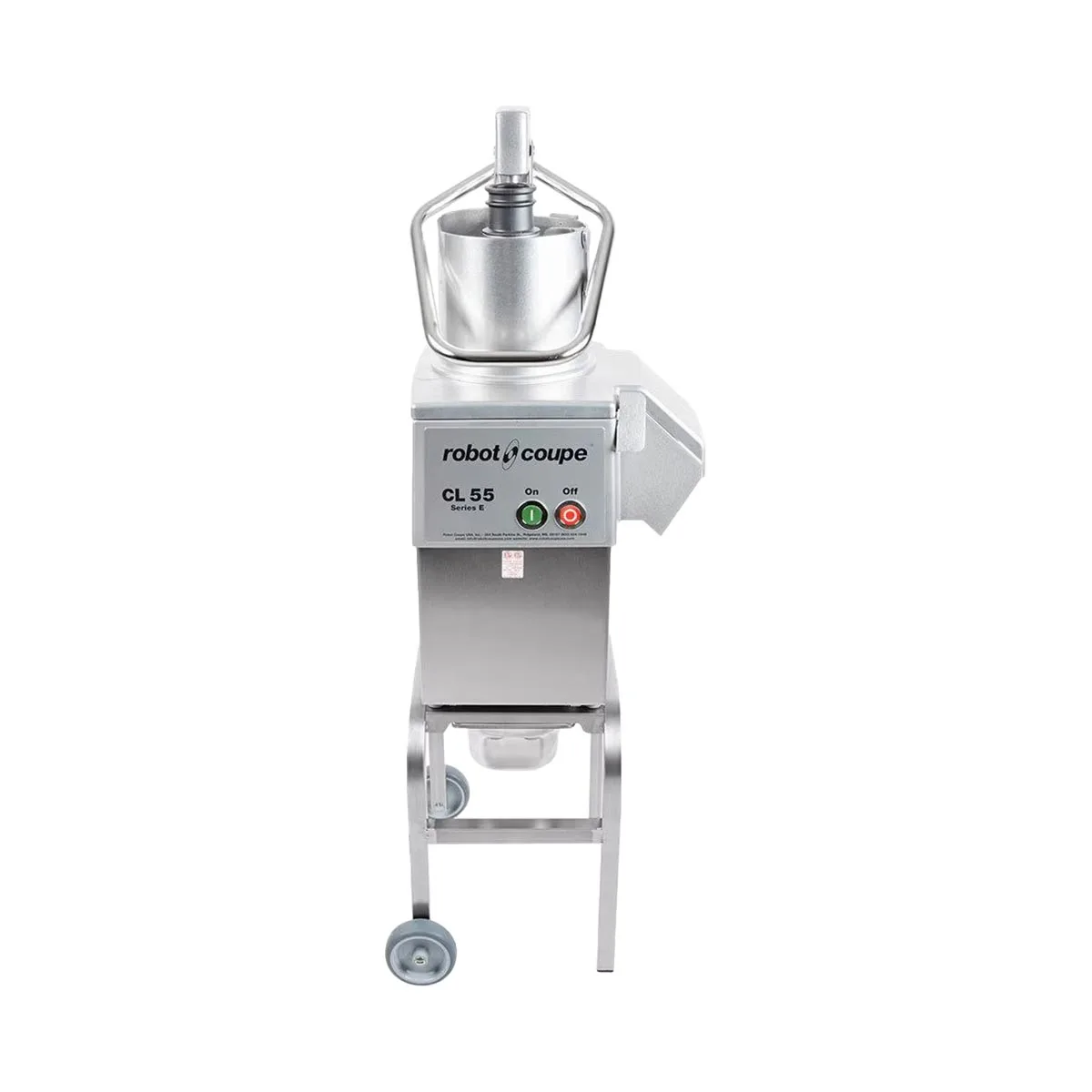 Robot Coupe CL55E Continuous Feed Food Processor with 2 Discs and 2 1/2 hp, 2645 lbs/hr