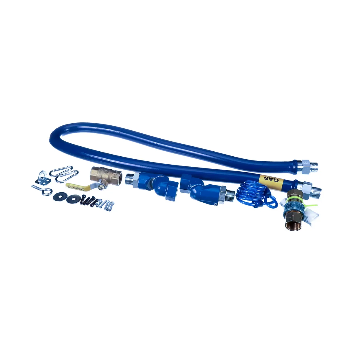 Dormont 1675KIT2S60 Deluxe SnapFast 60" Gas Connector Kit, Two Swivels, Restraining Cable, 3/4" Dia