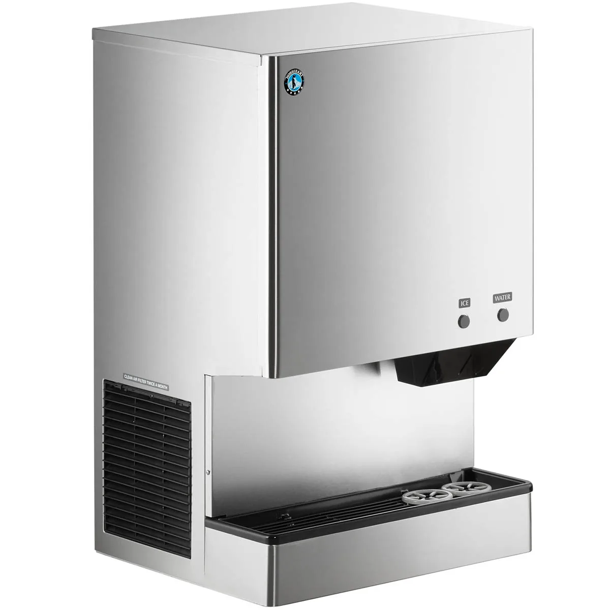 Hoshizaki DCM-300BAH 26" Countertop Nugget 321 lb Ice & Water Dispenser, Air Cooled, 40 lb Bin