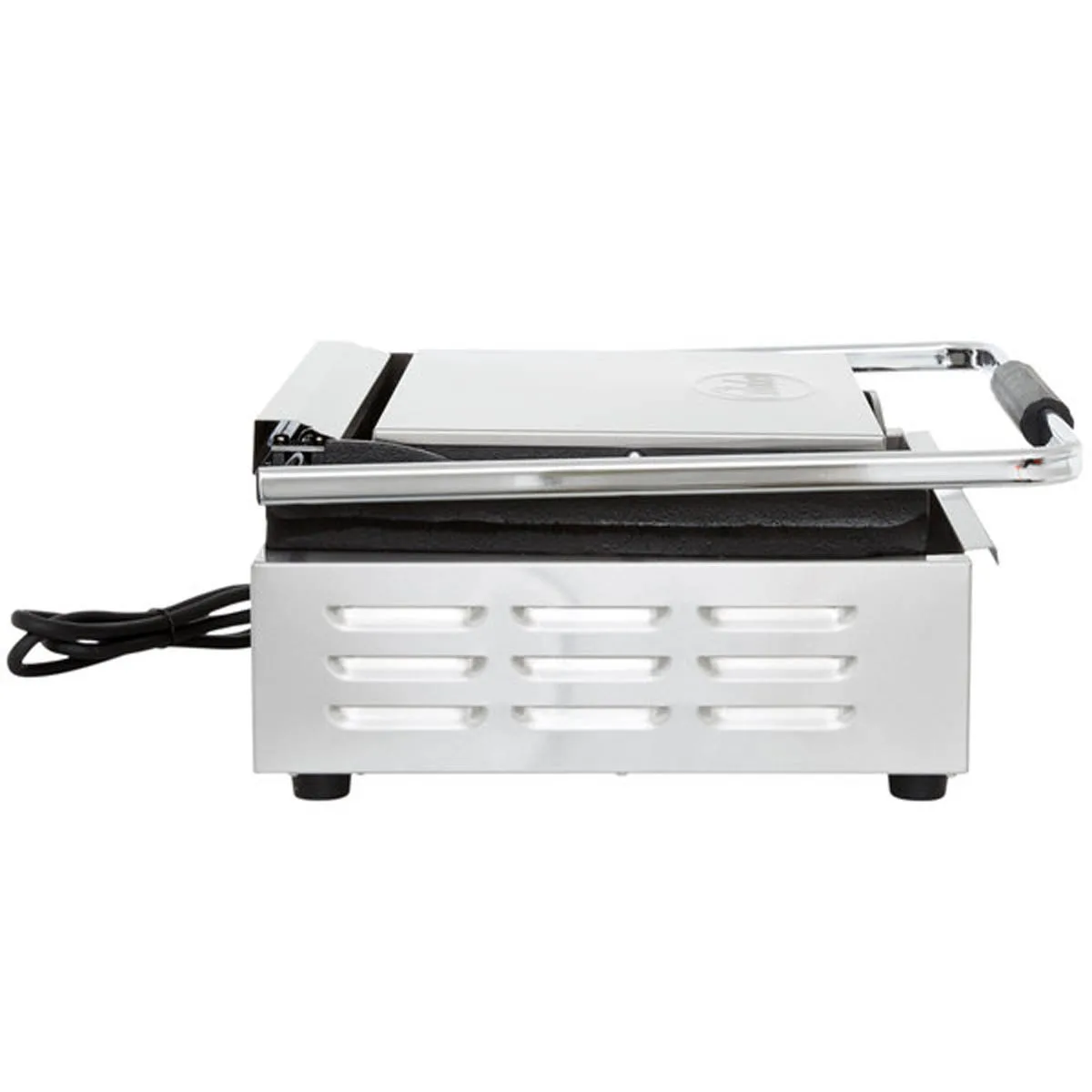 Globe GSG1410 19" Single Sandwich Panini Grill w/ 14" x 10" Smooth Plates, 120V