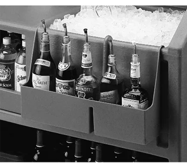 Cambro BAR54SR110 Speed Rail - 5-Bottle Black Hang-On Rack, 19.5x4.1x12.6 in, Fits Cambar Series