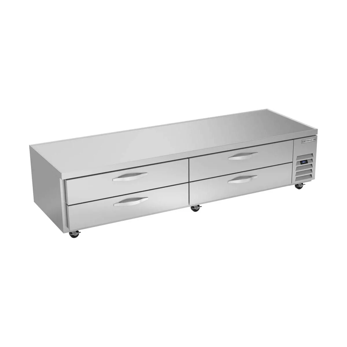 Beverage Air WTRCS96HC 96" 4 Drawers Refrigerated Chef Base w/ Marine Edge, 20.5 cu. ft.