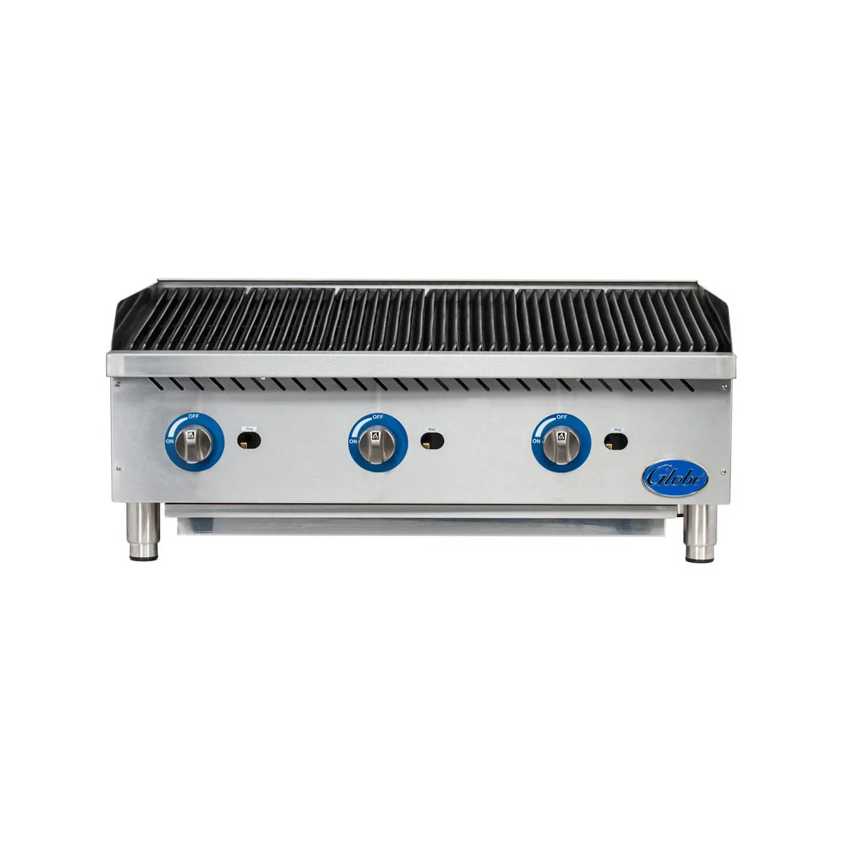 Globe GCB36G-CR 36" Countertop Gas Charbroiler w/ Cast Iron Radiant, (3) Burners, 120.000 BTU