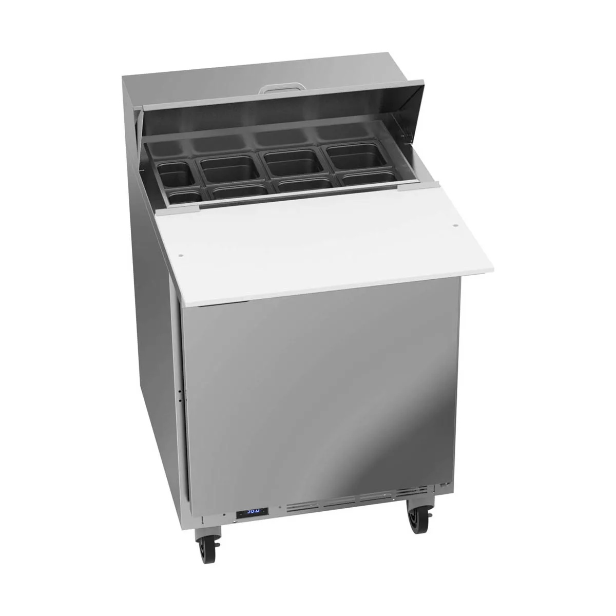 Beverage Air SPE27HC-C 27" One Section Sandwich/Salad Prep Table w/ 1 Door, 8 pans, 6.75 cu. ft.