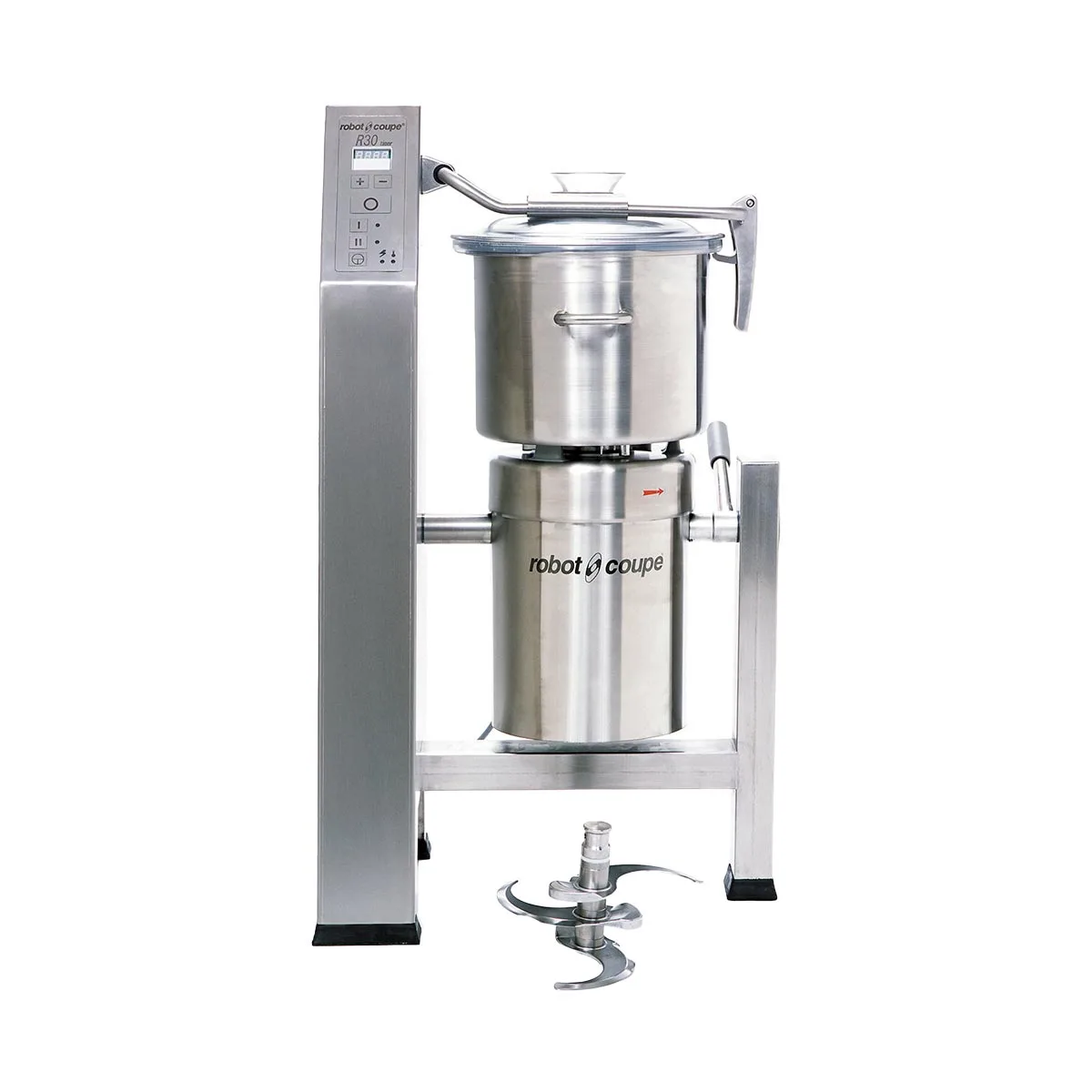 Robot Coupe R30T Vertical Cutter Mixer, (3) Blades, 28L Bowl, 7 HP, 1800 - 3600 RPM