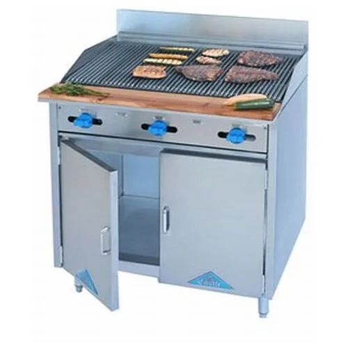 Comstock-Castle F33-3LB 36" Gas Restaurant Range, 36" Full Charbroiler w/ Lava Rock Broiler , (1) Cabinet Base, 90.000 BTU