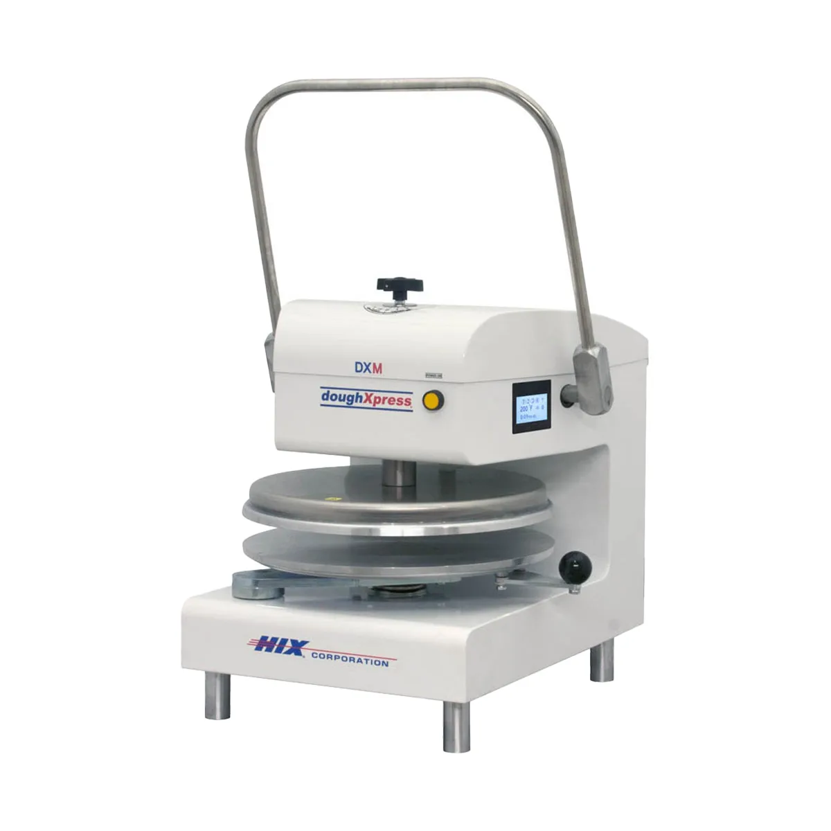DoughXpress DXM-W 18" Manual Pizza Dough Press with Single Heat and Digital Temperature Control