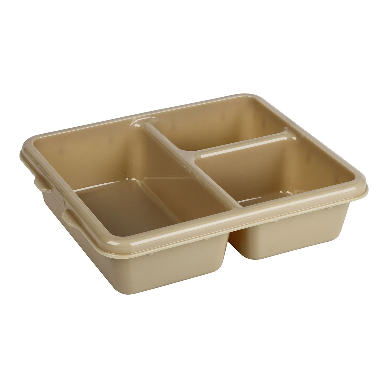 Cambro 9113CW133 - 3-Compartment Tray, 9" x 11" x 2-11/16", Beige Polycarbonate, Dishwasher Safe