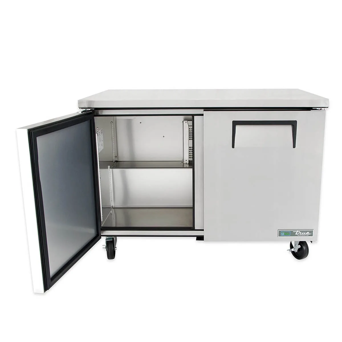 True TUC-48-HC 48" 2-Section Undercounter Refrigerator w/ 2 Solid Doors