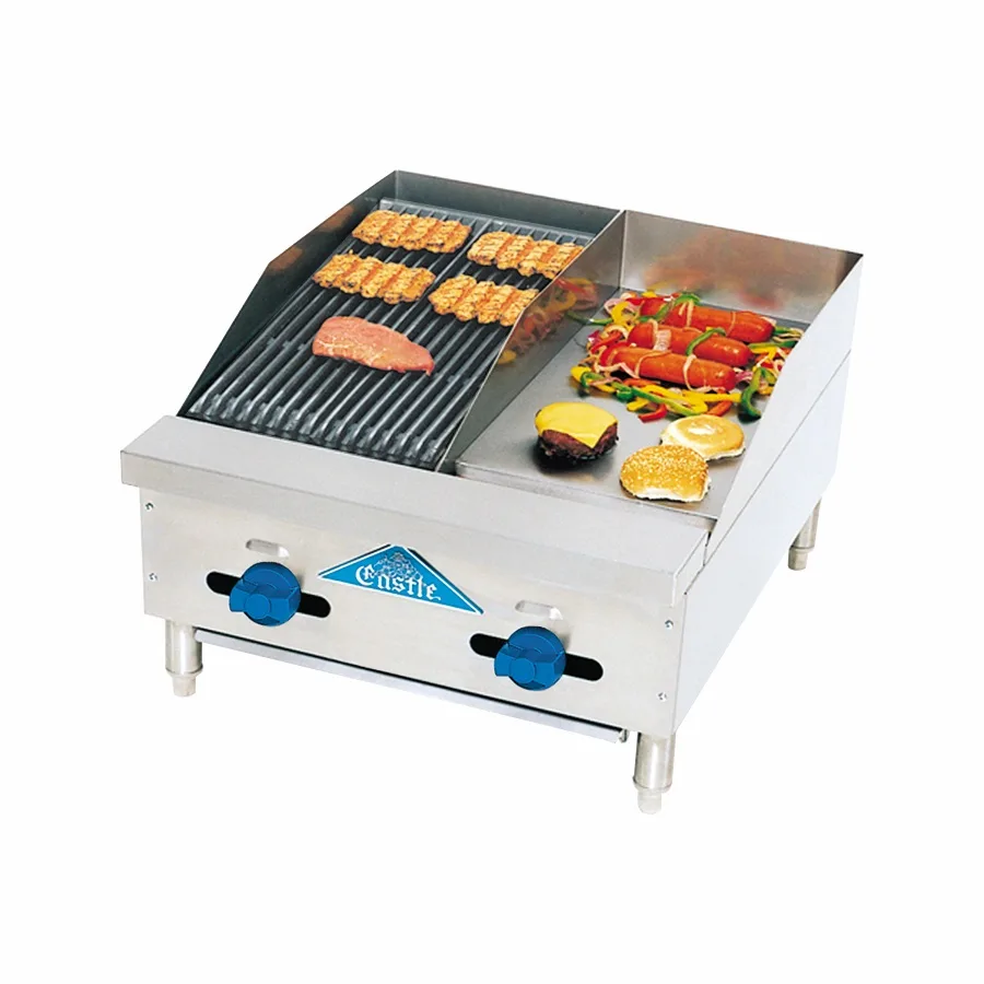 Comstock-Castle FHP24-12-1RB 24" Countertop Gas Griddle/Charbroiler Combination, 58.000 BTU
