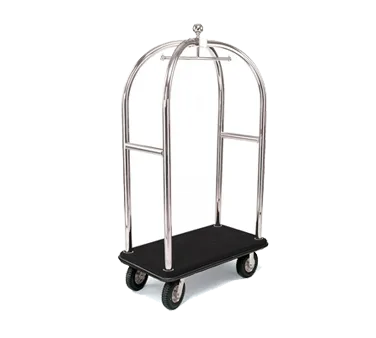 Forbes Industries 2521-PDT Birdcage Luggage Cart w/ Carpeted Deck