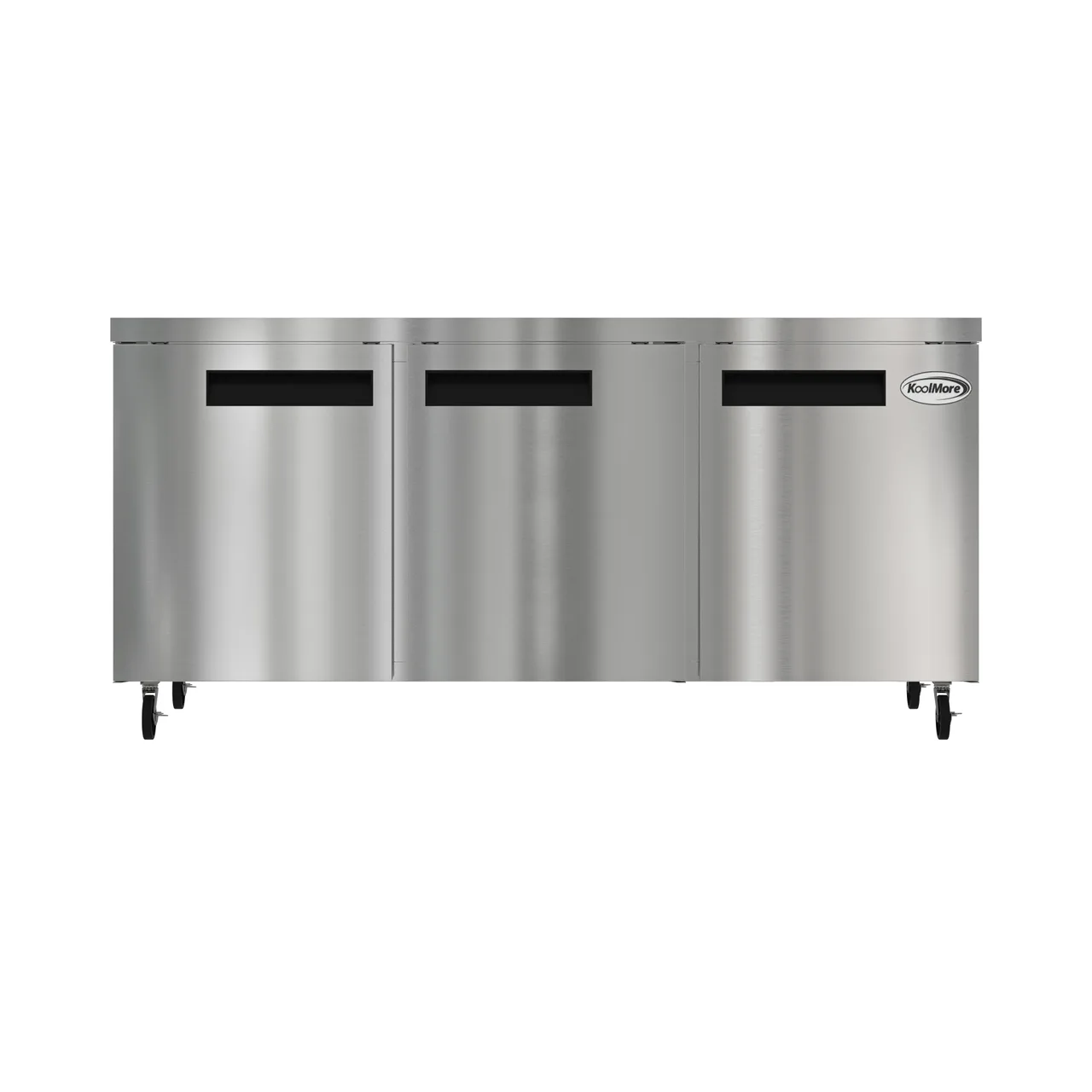 Koolmore KM-UCR-3DSS 72" 3-Door Undercounter Refrigerator, 17 cu. ft., Stainless Steel
