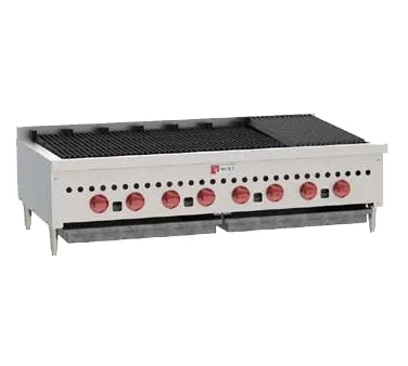 Wolf SCB47 46" Countertop Gas Radiant Charbroiler w/ (8) Burners, 116.000 BTU