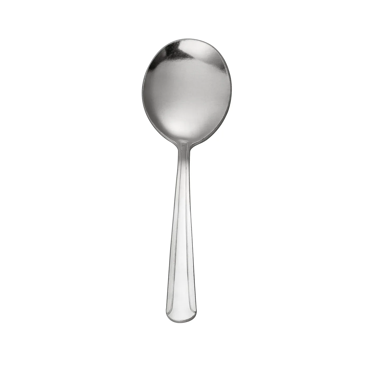 CAC China 2001-04 Dominion Bouillon Spoon, 5-7/8" Length, 18/0 Stainless Steel Finish - 1 Dozen