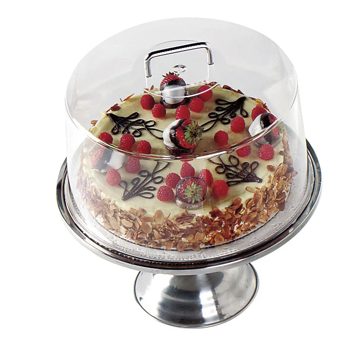 Cambro RD1200CW135 - Clear Polycarbonate Cake Cover, 12" Dia x 8¼" H, Chrome Handles