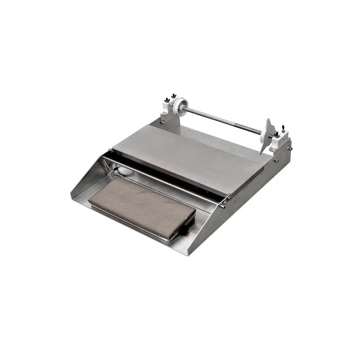 Omcan USA 24852 Single Roll Wrapping Machine, 6" x 15" Hot Plate, Aluminum/Steel 110V 750W, 6.5A NEMA 5-15P UL