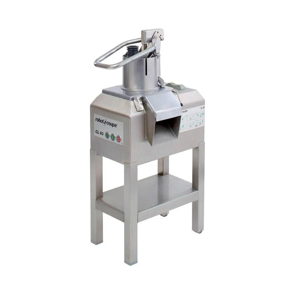 Robot Coupe CL60E2FEEDHEADS NODISC  3 hp Continuous Feed Food Processor, 425 and 850 RPM, 3970 lbs/hr