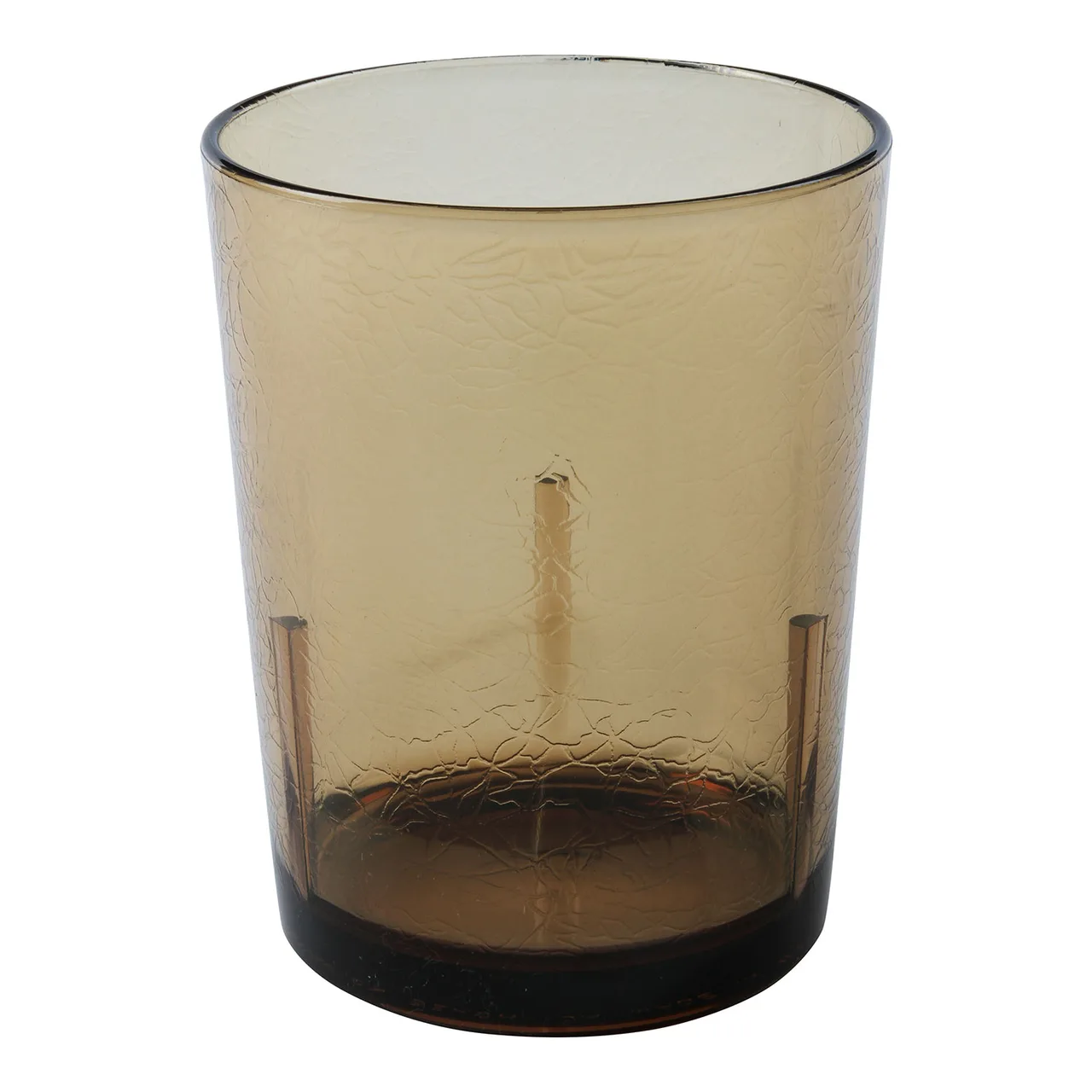 Cambro D14609 - DelMar 14 oz Tumbler, 3‑1/4" x 4‑3/16" Amber, Crackled Finish, SAN Plastic, USA