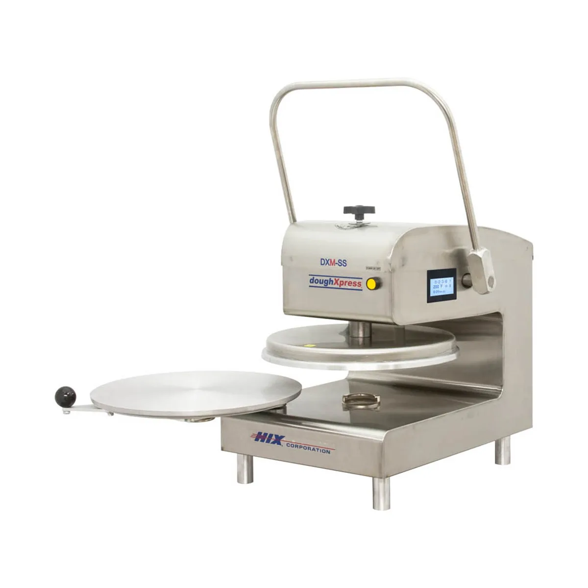 DoughXpress DXM-SS-120 18" Manual Pizza Dough Press with Single Heat and Digital Temperature Control