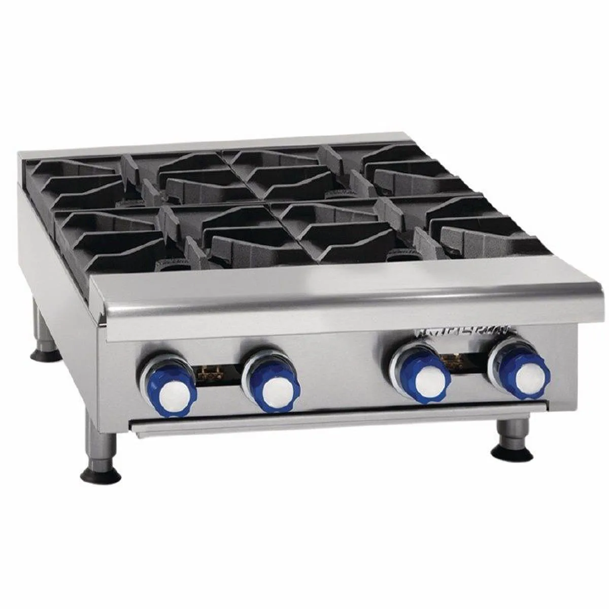 Imperial IHPA-4-24 24" Countertop Gas Hotplate with (4) Burners, Manual Controls, 128.000 BTU