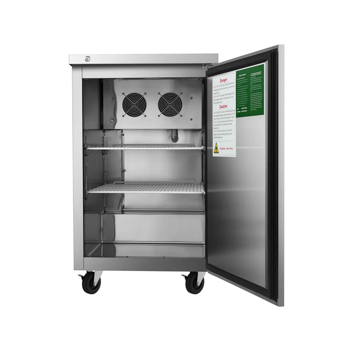 Atosa USA MBB23GR 23" One Section Back Bar Cooler with Solid Door, 8.2 cu. ft.