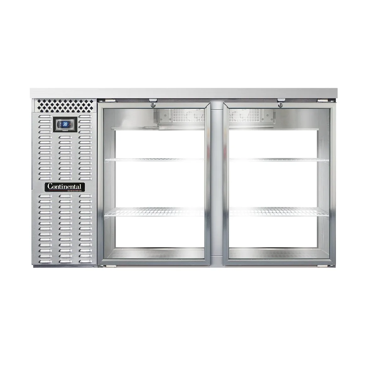 Continental Refrigerator BB59SNSSGDPT 59" Pass-Thru Glass Door Back Bar Cooler
