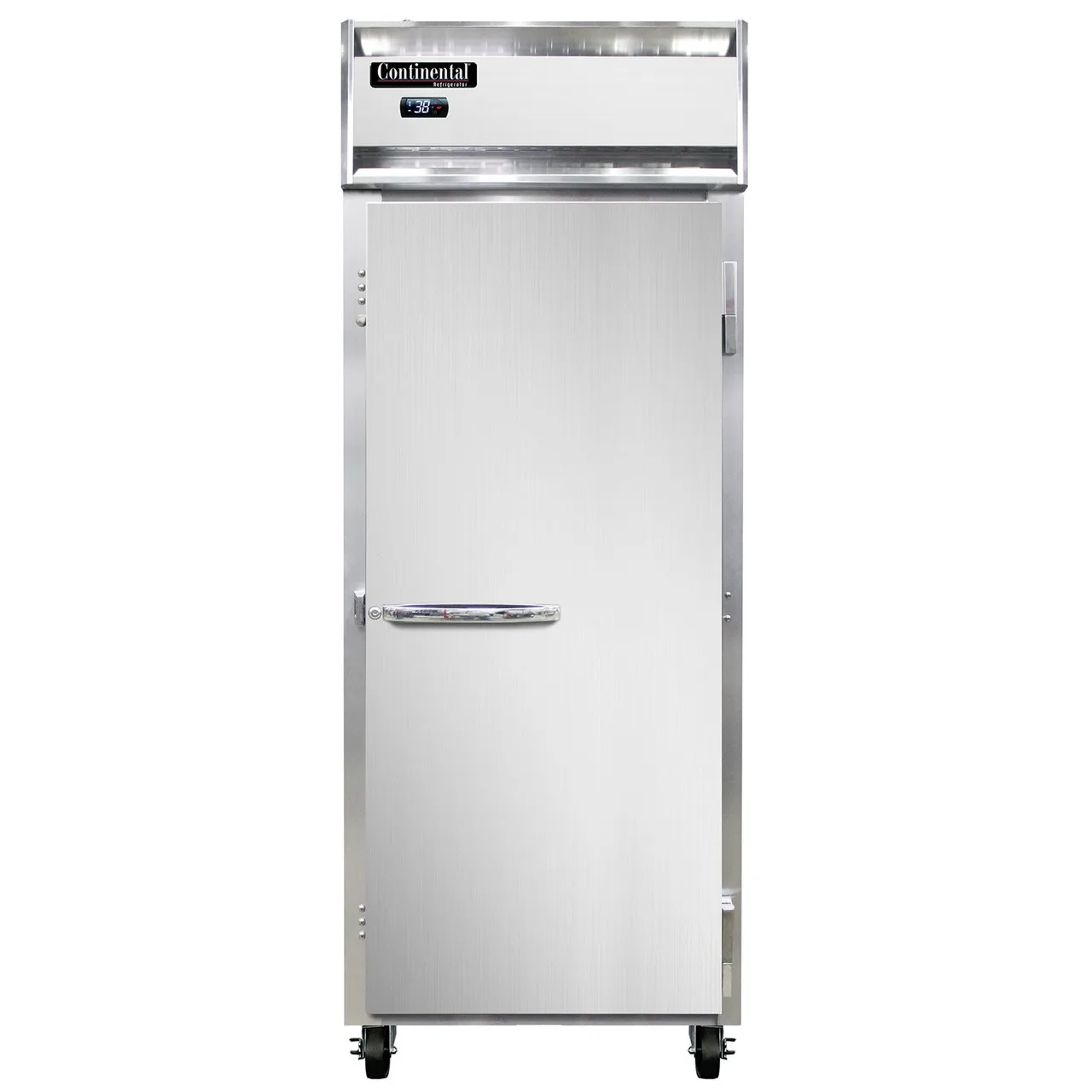 Continental 1RENSS 28.5" 1-Section Reach-In Refrigerator w/ Solid Door, All Stainless Steel, 21 cu. ft.