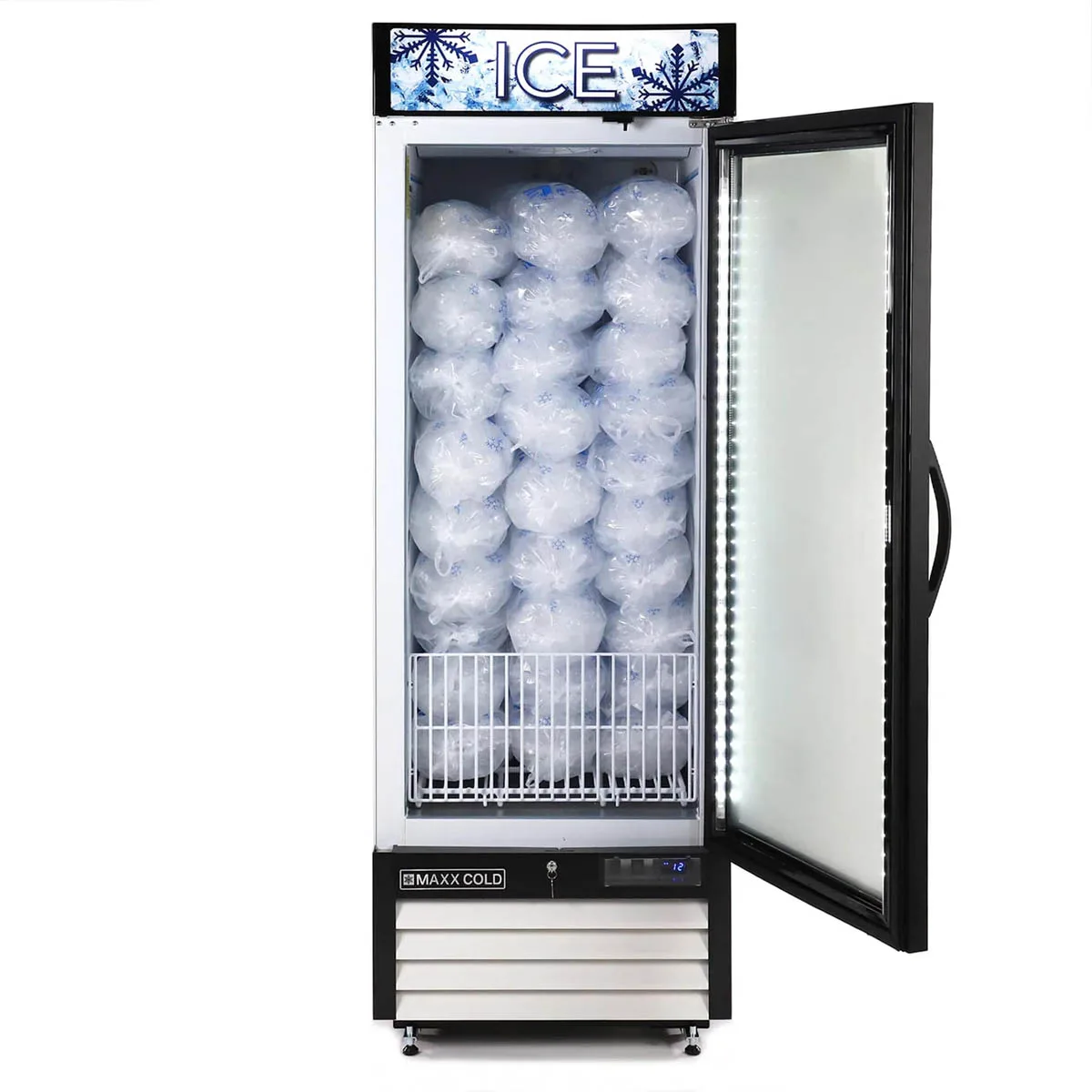 Maxx Cold MXM1-23FHC-ICE 27" Glass Door Freezer Merchandiser, 23 cu. ft.