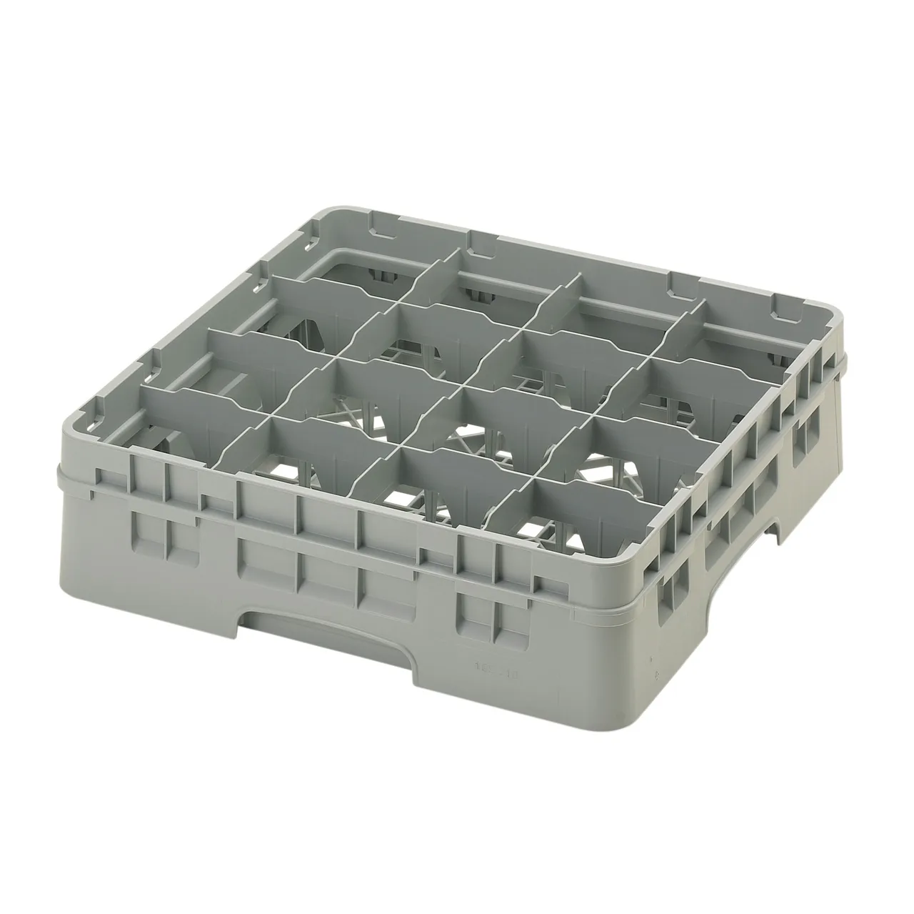 Cambro 16S418151 Camrack Glass Rack, Soft Gray, Full Size, 19-3/4 x 19-3/4, 16 Compartments