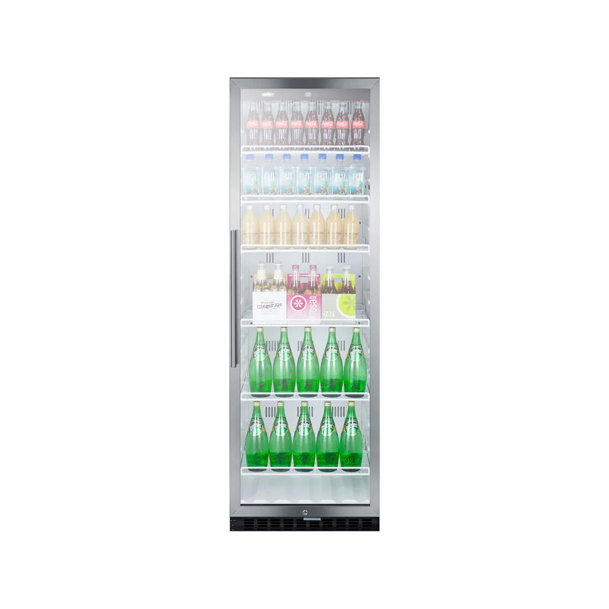Summit SCR1400WCSS Beverage Center with Right Hinged Glass Door, Stainless Steel, 12.6 cu.ft