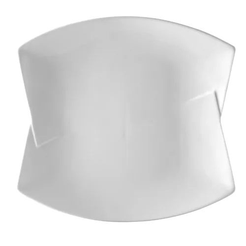 CAC China BTF-8 Plate 9-1/8" x 8-1/2" x 1-1/4", Porcelain, White, Dishwasher, Oven/Microwave 1 Dozen