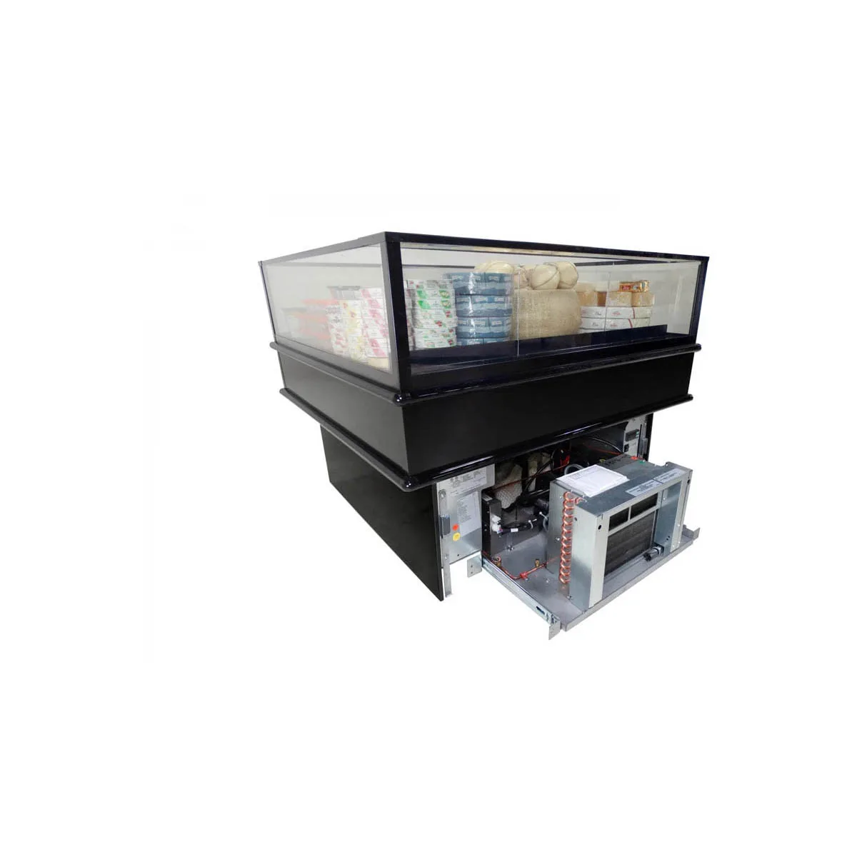 Structural Concepts MI44R 50" Self-Service Mobile Island Open Air Merchandiser, Self-Contained, Deck Only
