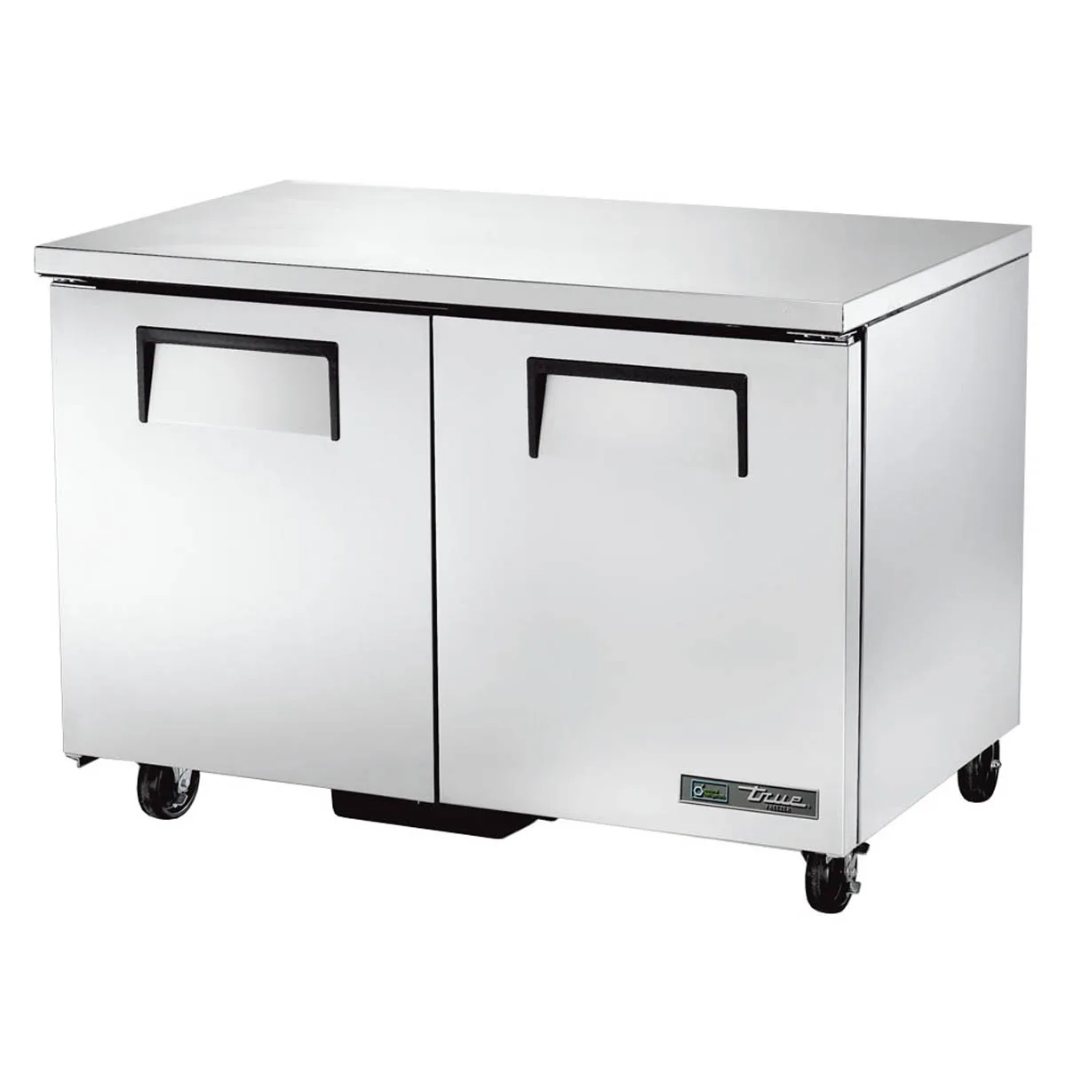 True TUC-48F-HC 48" 2-Section Undercounter Freezer w/ 2 Doors, Aluminum Interior