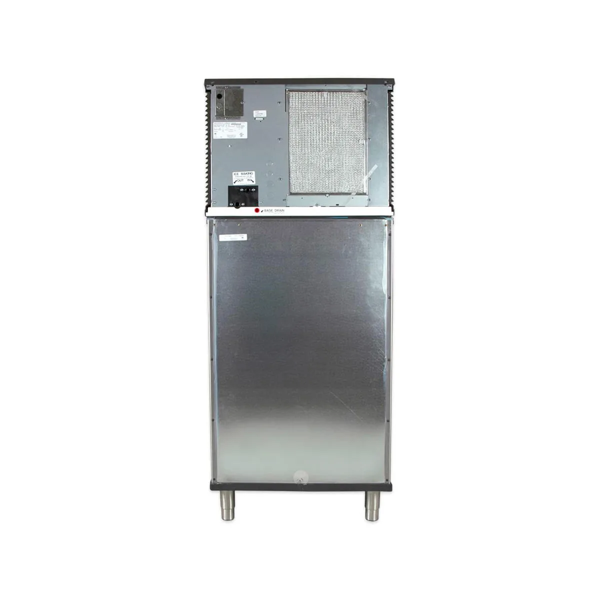 Manitowoc IYP0500W/D570 Water Cooled Half Cube 535 lb Ice Machine with Bin, 532 lb Storage