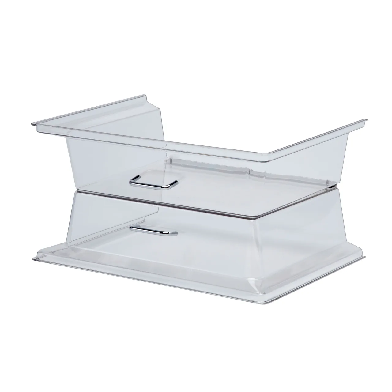 Cambro RD1826CWH135 Poly Hinged Cover 26.75x18.75x5.13 in Fits 18x26 in Tray Chrome Handles