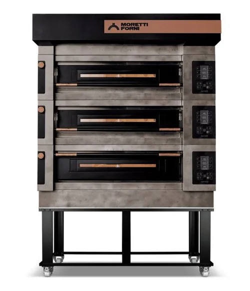 Moretti Forni ICON S100E3 37" Electric Pizza Deck Oven, 3‑Deck Stone, Dual Power Heat