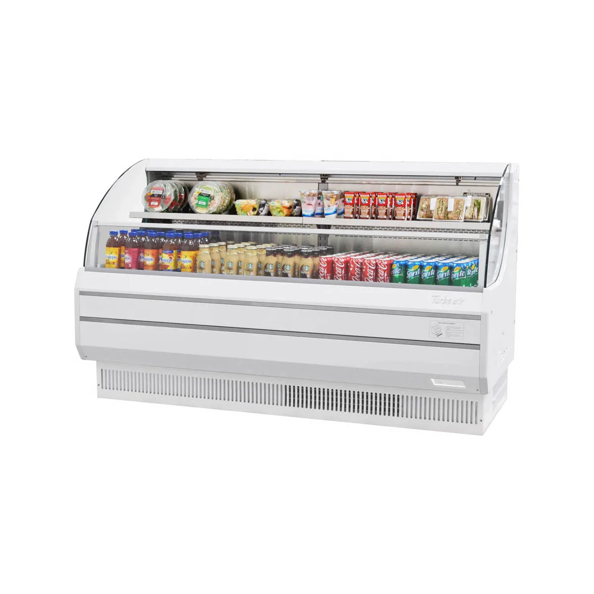 Turbo Air TOM-75LW-N 75" Horizontal Open Air Merchandiser in White, Shelf-Contained, 2 Shelves